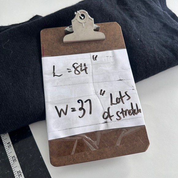 C by Bloomingdale's Scarf Womens OS Black 100% Cashmere Knit Wrap Scarf - Picture 6 of 6